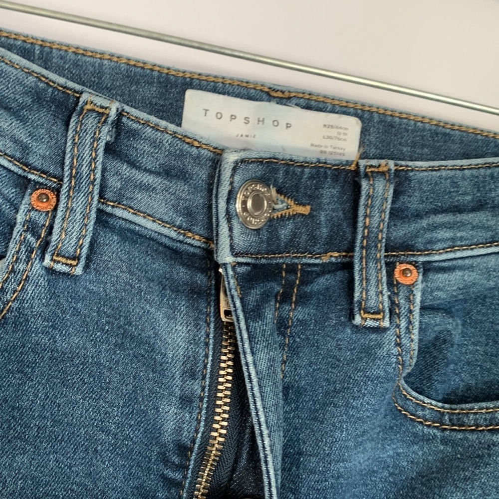 Topshop Blue Jamie Skinny Jeans Size 25 - Picture 6 of 11